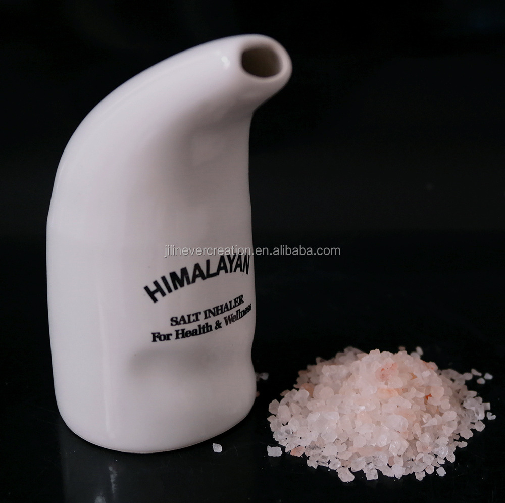 Refillable Ceramic Himalayan  salt Inhaler salt pipe inhaler