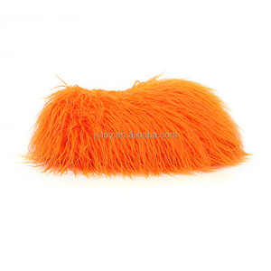 fashion fluffy mongolian fur slippers for women customize slipper warm with fur wholesale