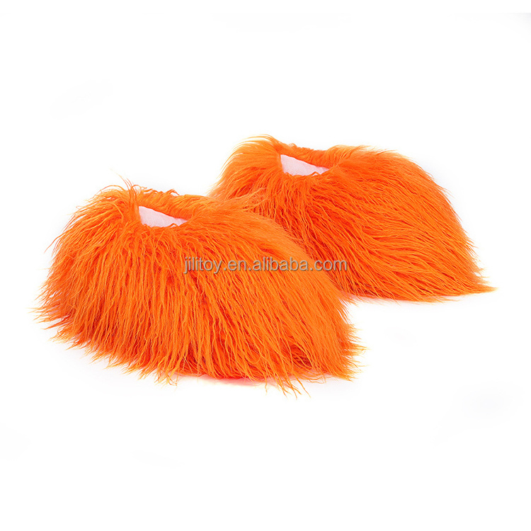 fashion fluffy mongolian fur slippers for women customize slipper warm with fur wholesale