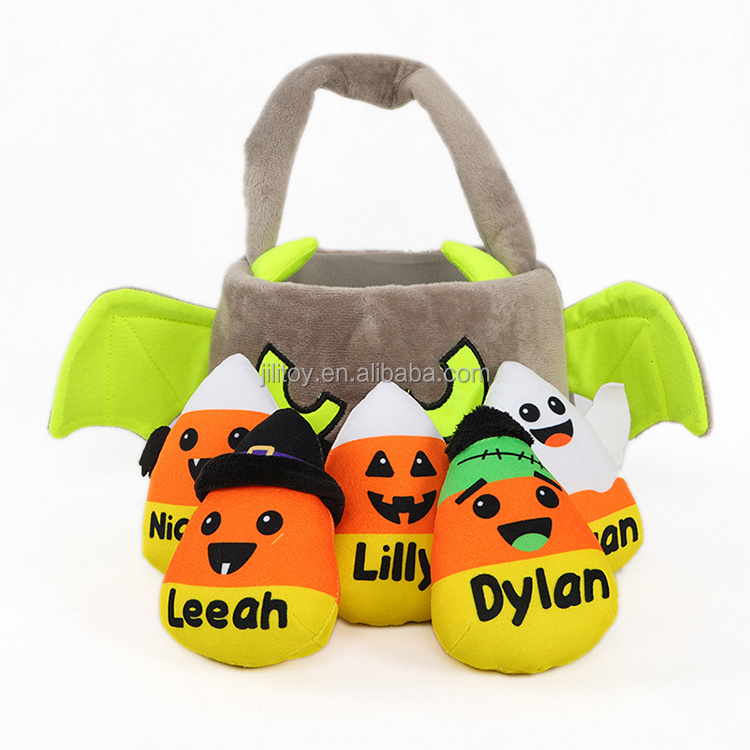 wholesale custom design stuffed animal halloween plush toys small bat monster set plush doll maker