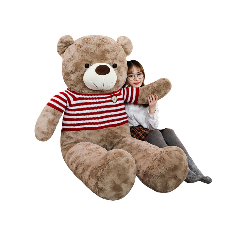 Giant  big cute teddy bear skin 80/100/120/160/200/250/300cm lovely soft plush unstuffed teddy bear skin toy gift for girlfriend