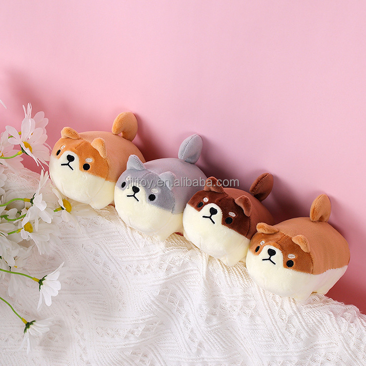 Cute mother-son shiba lnu plush toy custom soft corgi dog stuffed girl pillow doll wholesale stuffed dog doll toy