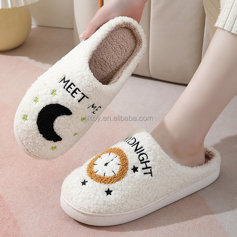 hot anti slip warm furry fleece unisex plush slippers fuzzy house slippers plush faux fur fluffy