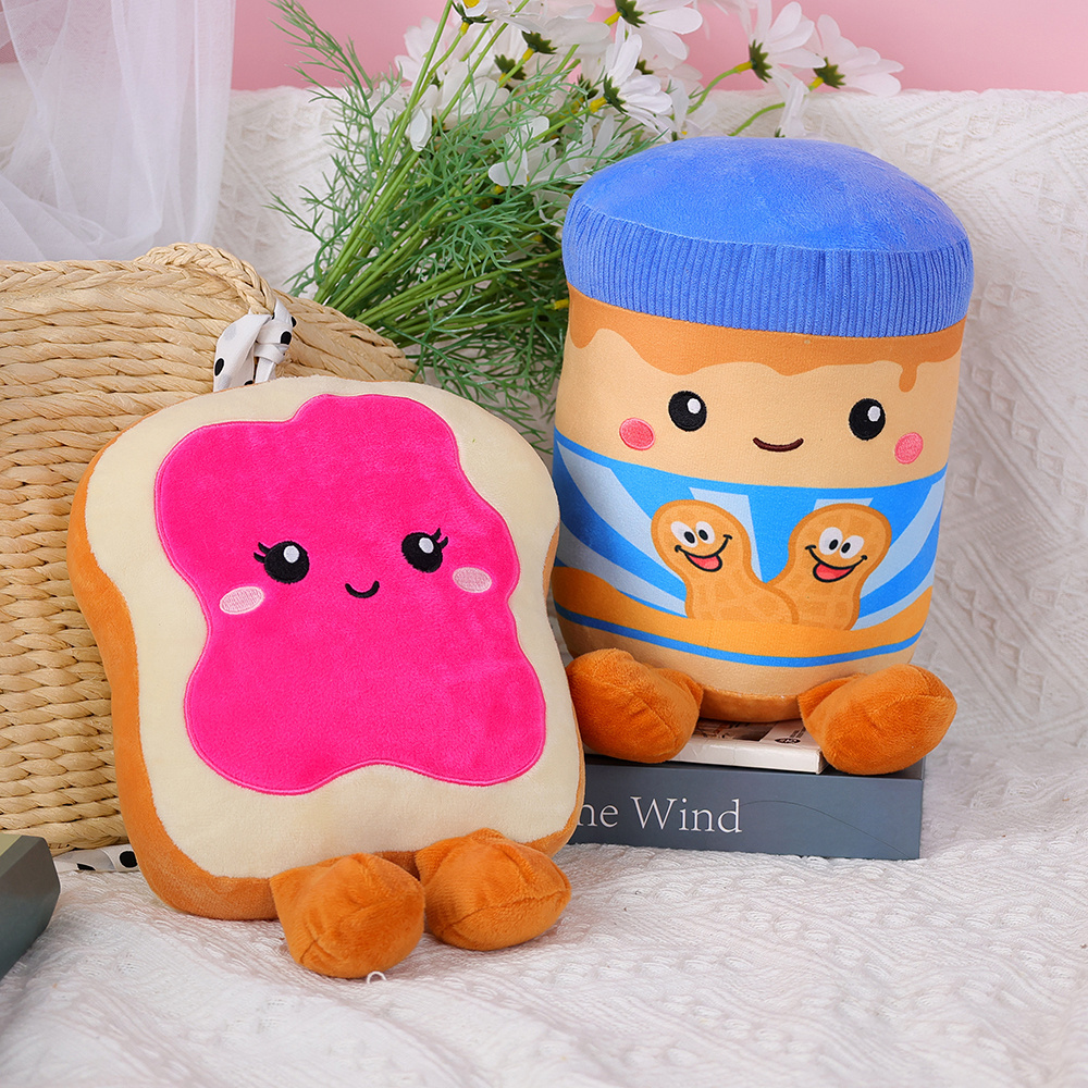 Personalized plush food toys stuffed doll food shape burger french fries baby soft toy pillows for christmas gifts