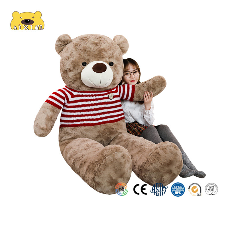 Giant  big cute teddy bear skin 80/100/120/160/200/250/300cm lovely soft plush unstuffed teddy bear skin toy gift for girlfriend