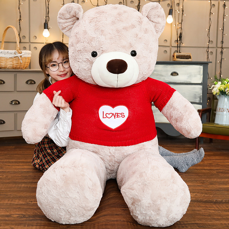 Giant  big cute teddy bear skin 80/100/120/160/200/250/300cm lovely soft plush unstuffed teddy bear skin toy gift for girlfriend