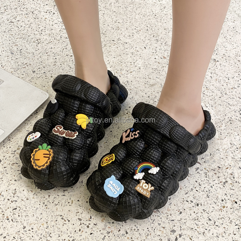 dropshipping soft bubble slippers slide sandals beach sole flat shoesslippers beach slides slipper women summer shoes