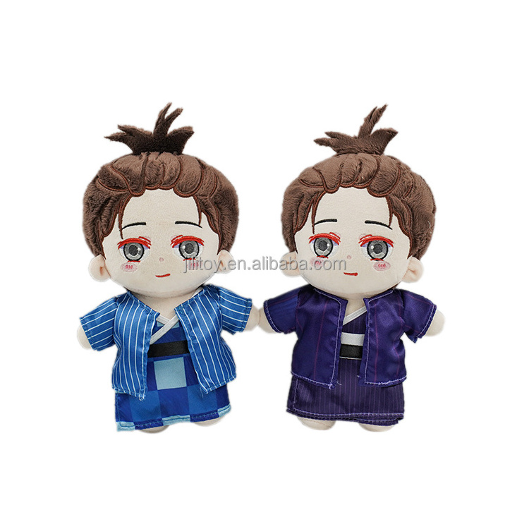 low moq custom plush boy doll stuffed soft custom anime plush dolls kpop holder customized plush toy doll