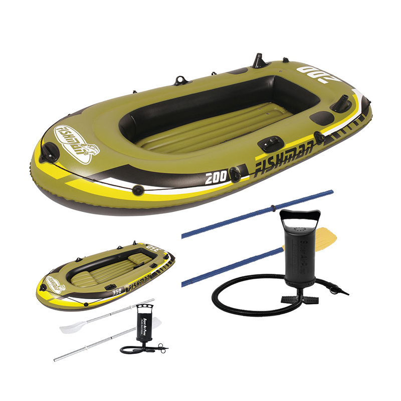 FISHMAN 200 Boat Set Inflatable fish boat sets with pump and paddle portable leisure sport water  deflate inflate PVC boat