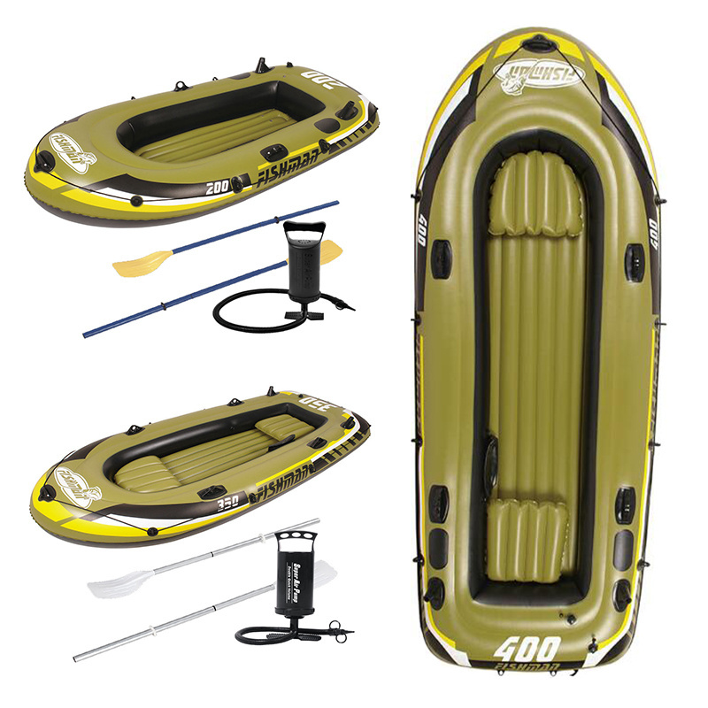 FISHMAN 200 Boat Set Inflatable fish boat sets with pump and paddle portable leisure sport water  deflate inflate PVC boat