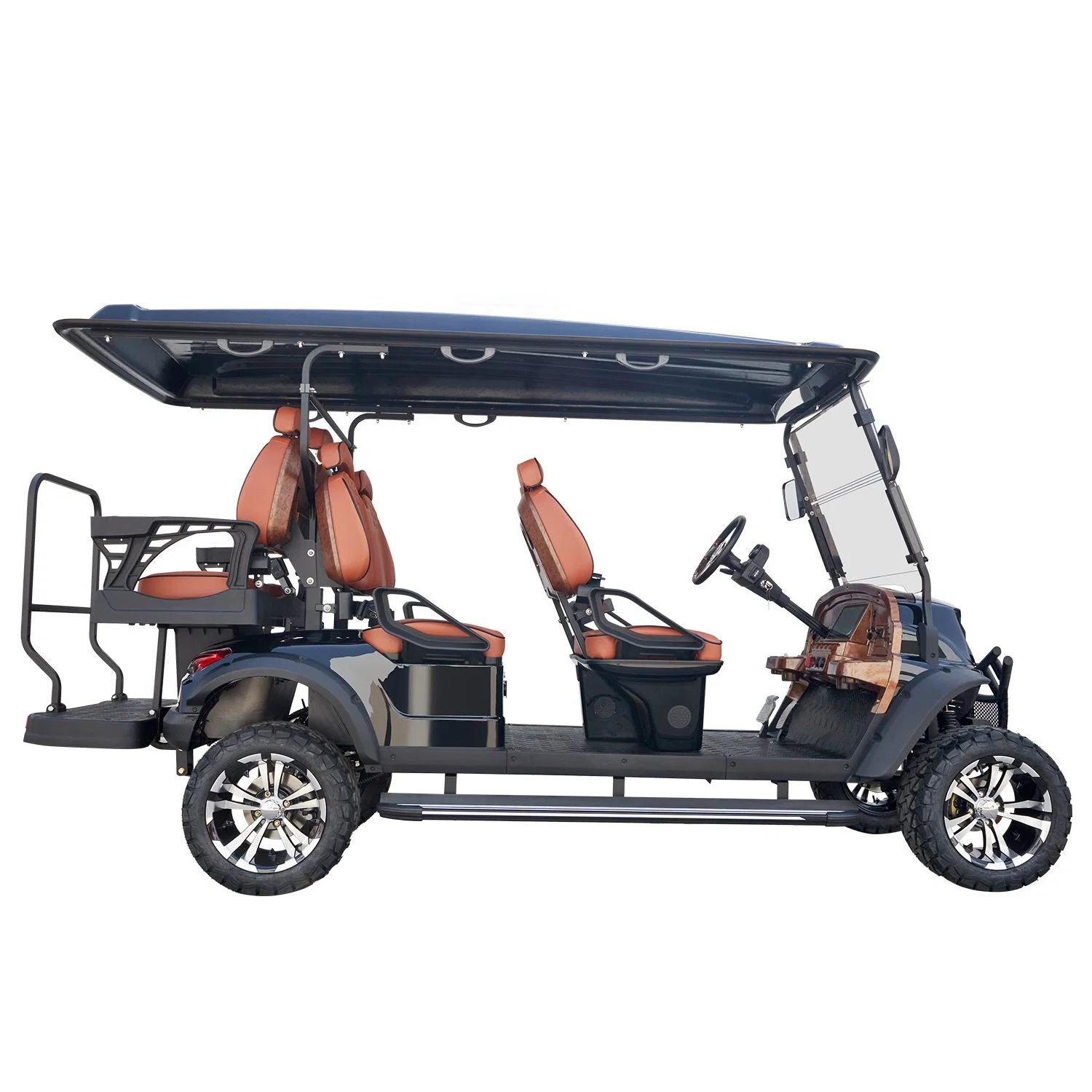 New 72V 5KW AC Motor Lifted 4 Passenger Hunter Cart Basic Edition Electric Community Golf Carts