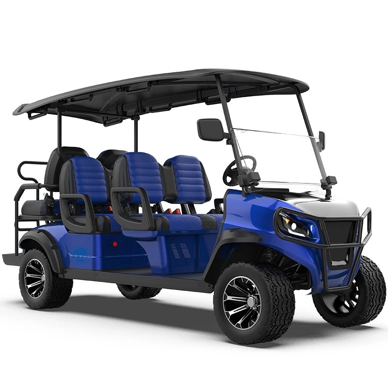 New Zone 6 Person 48v Electric Lifted Street Legal Golf Carts Off Road Golf Buggy Electric Club Car for Sale