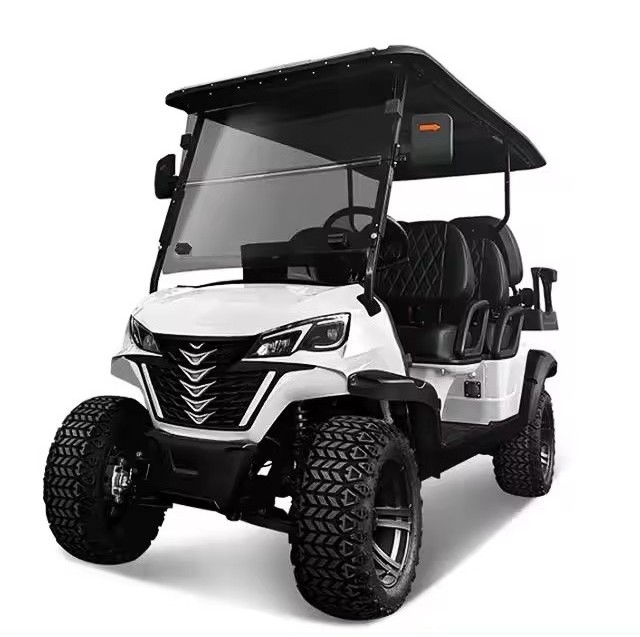 6 Seater Electric Golf Cart with 2-Week Door-to-Door Delivery Features a Tail Caddie with Standing Position for Sale