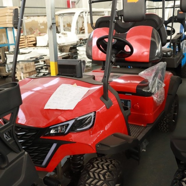 6 Seater Electric Golf Cart with 2-Week Door-to-Door Delivery Features a Tail Caddie with Standing Position for Sale