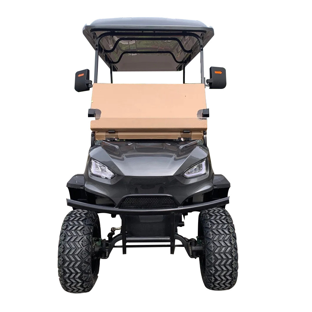 4 Wheel Electric 48 volt golf cart street legal 4+2 seater golf cart gas or battery powered