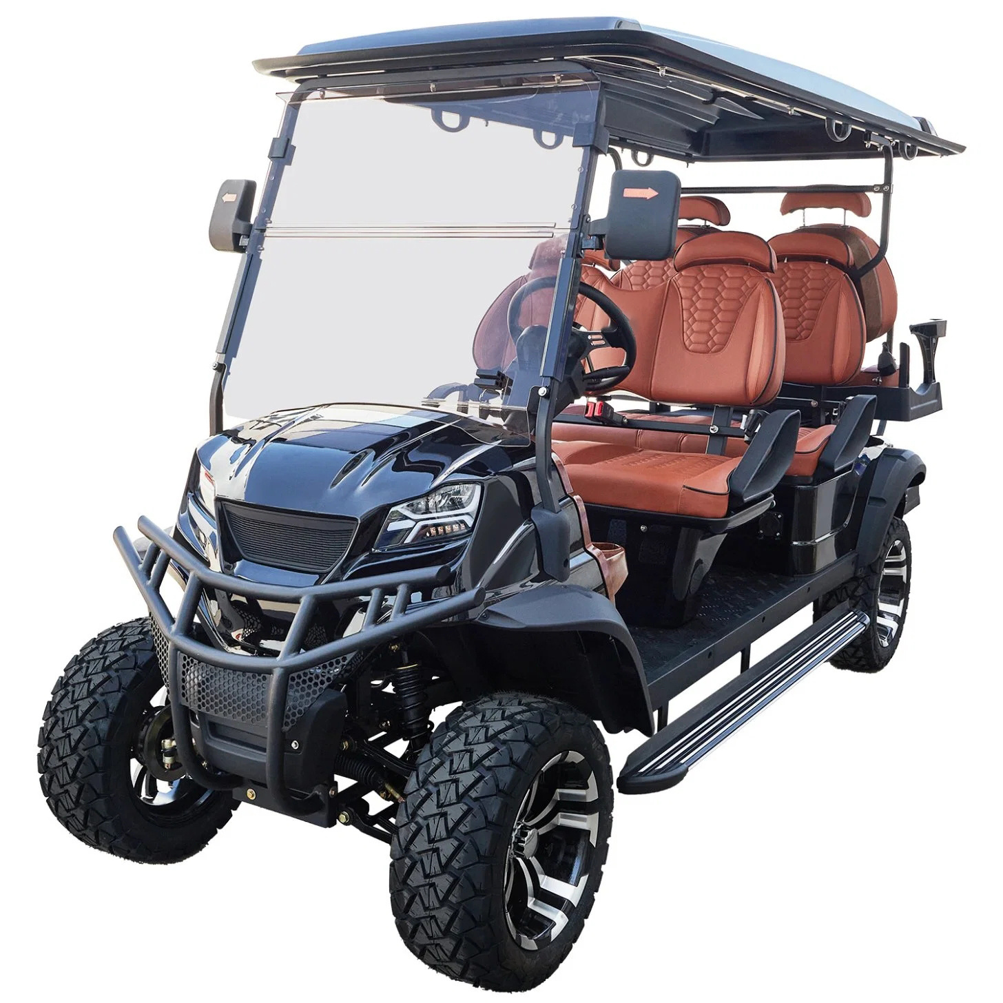 New 72V 5KW AC Motor Lifted 4 Passenger Hunter Cart Basic Edition Electric Community Golf Carts