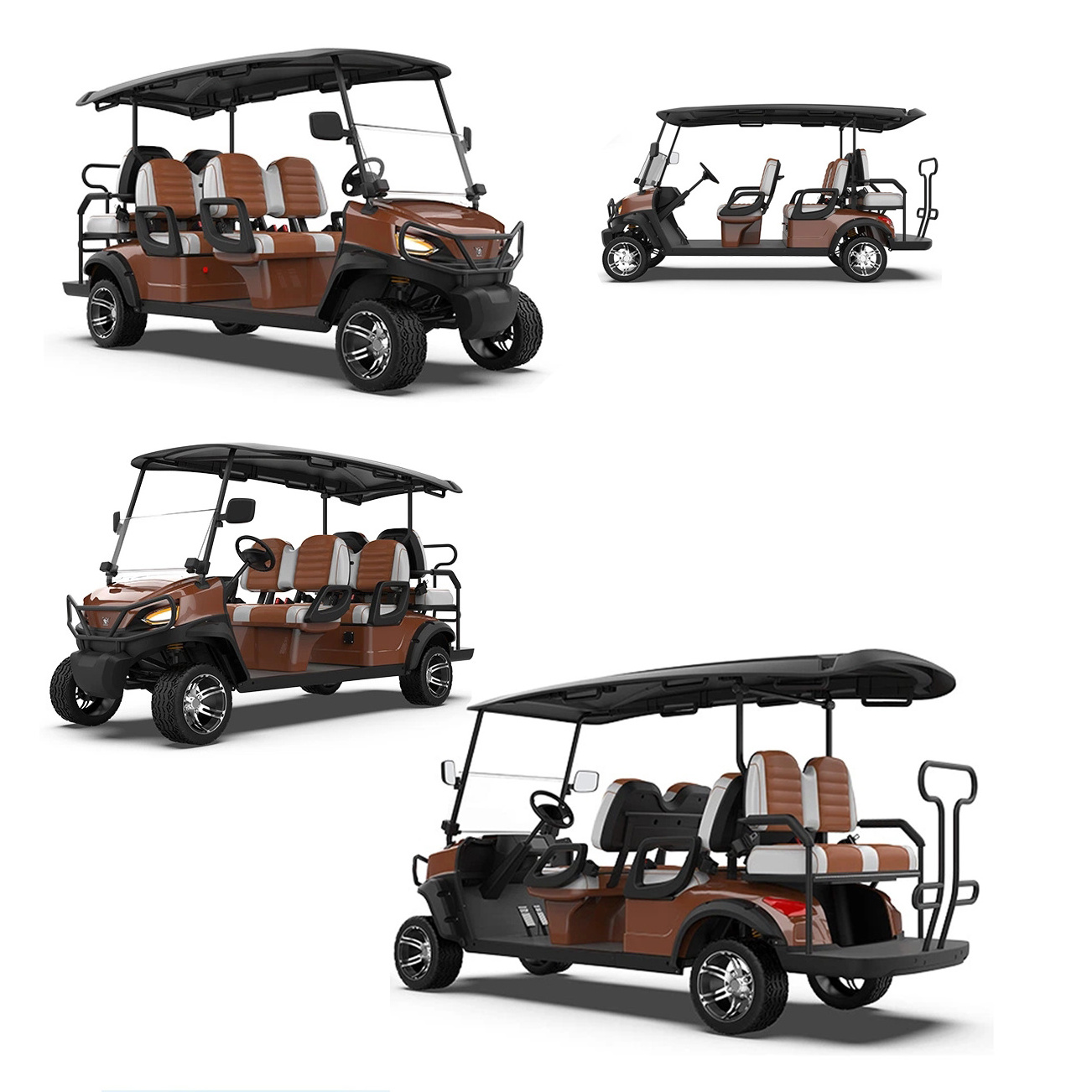 2023 Chinese CE Certificate New Brand Electric Go Cart 4+2 Seater Golf Cart for Sale