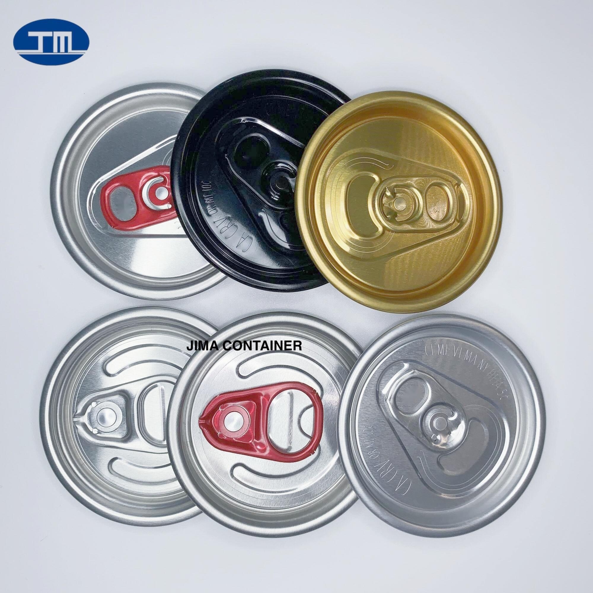 200# CDL aluminum easy open cans lid for beverage and beer CDL ends beer cans closure gold lid with red tab