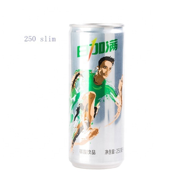 EU food custom printed black blank white silver empty 250ml aluminium beverage cans for beverage beer energy drink