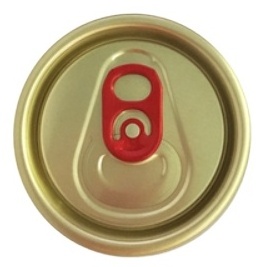 200# CDL aluminum easy open cans lid for beverage and beer CDL ends beer cans closure gold lid with red tab