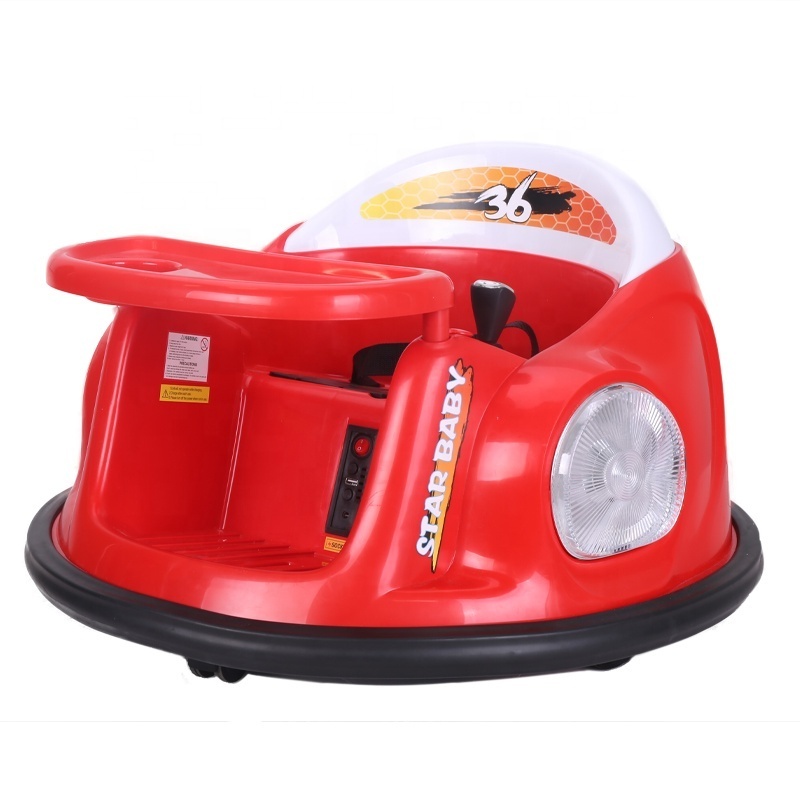 Hot selling ASTM battery power kids ride on bumper car with remote control 6v electric indoor round race toy car