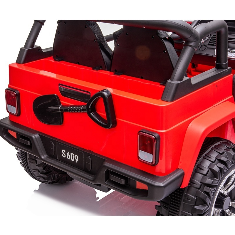 24 Volt two seats off road car for big kids to drive electric 4x4 battery power  rubber wheel & leather seat child ride on toys