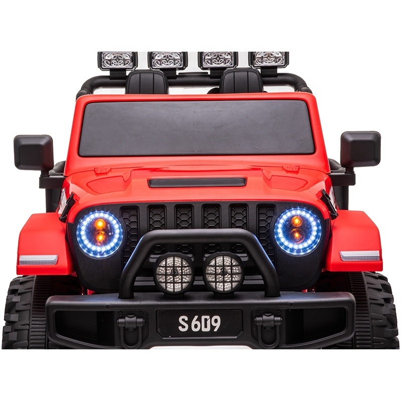 24 Volt two seats off road car for big kids to drive electric 4x4 battery power  rubber wheel & leather seat child ride on toys