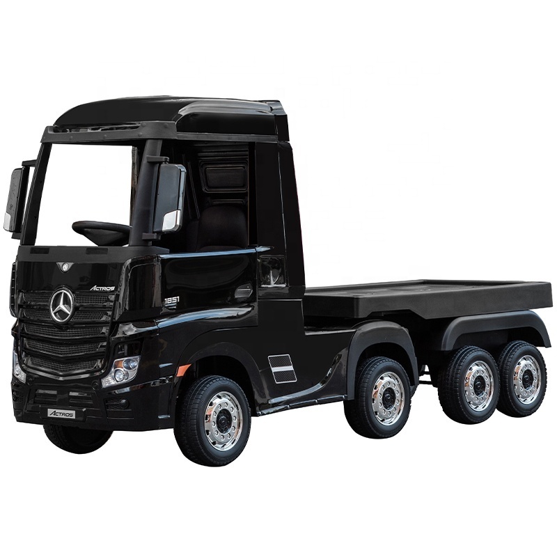 Benz Actros Lorry 2x12v Battery 4WD Electric Parental Controlled Big Kids Ride On Car With Trailers Truck For 10 Years Children