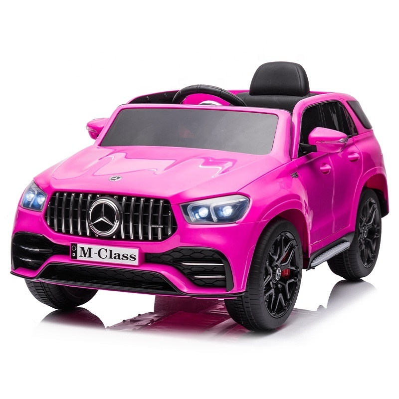 kids ride on electric 4WD vehicle with parent remote battery power benz M-Class licensed pink toy car for girls