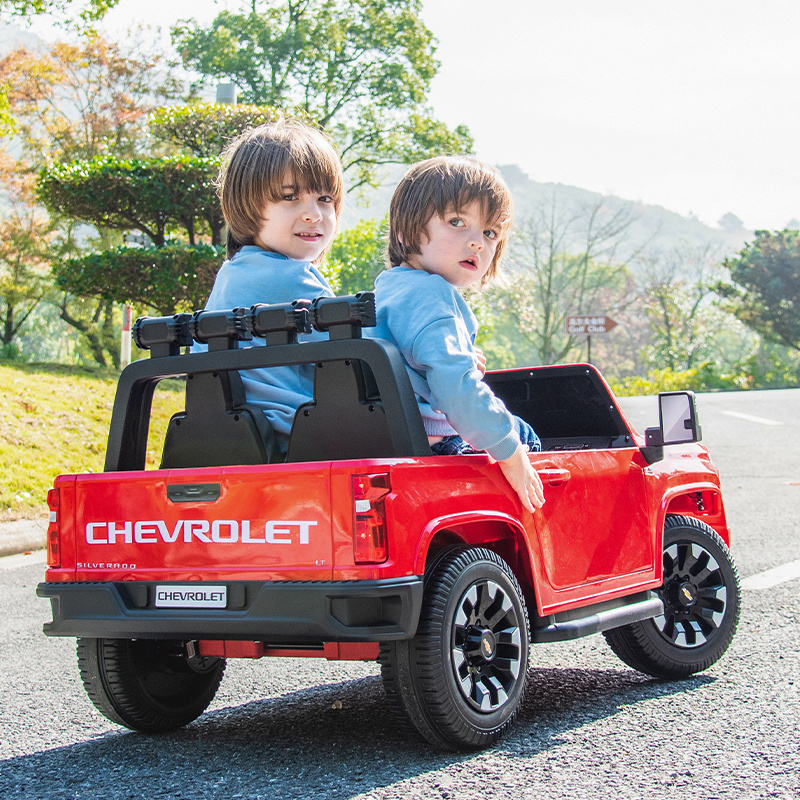 24V 4WD kids electric car two seat big size powerwheels pick up truck licensed toddler ride-on cars for big kids