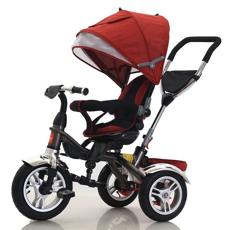 Wholesale price cheap 3 eva wheels push baby tricycle with canopy child bike