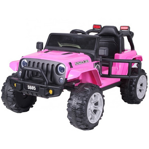 Cheap pink 12v 4x4 kids electric car off road 4WD baby ride on jeeptoy car