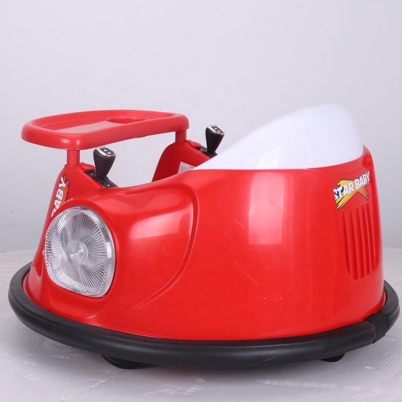 Hot selling ASTM battery power kids ride on bumper car with remote control 6v electric indoor round race toy car