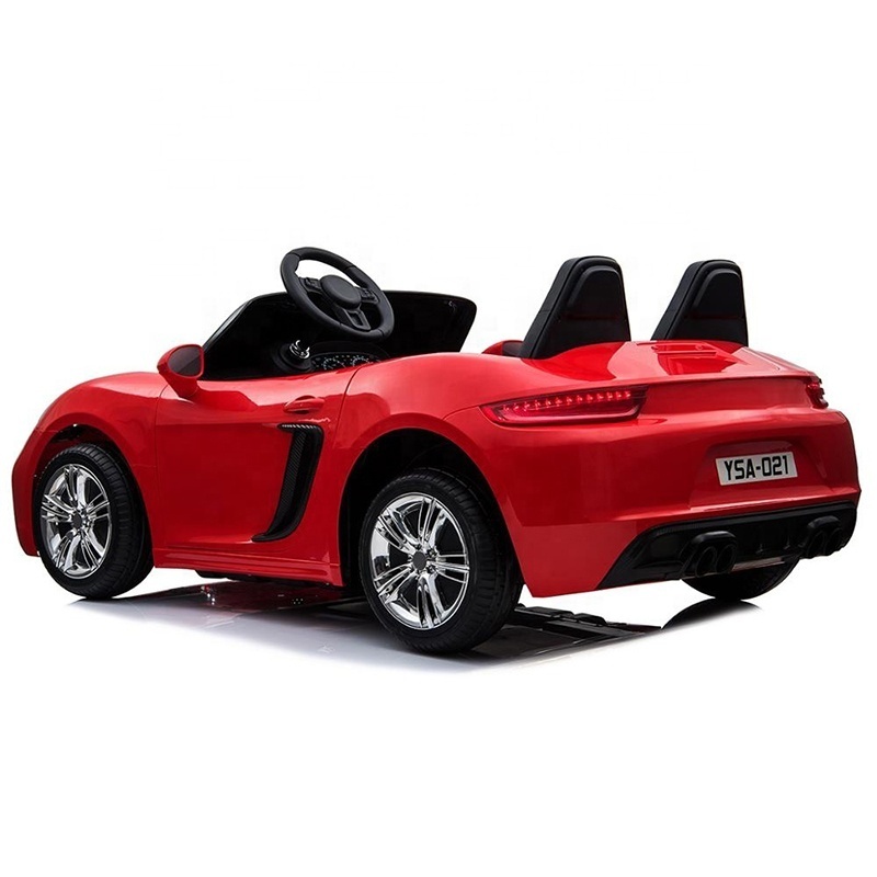 24 Volt Ride on Super Car with leather seat & Rubber Tires 180W motor 2 seats big kids electric car for 10 year olds