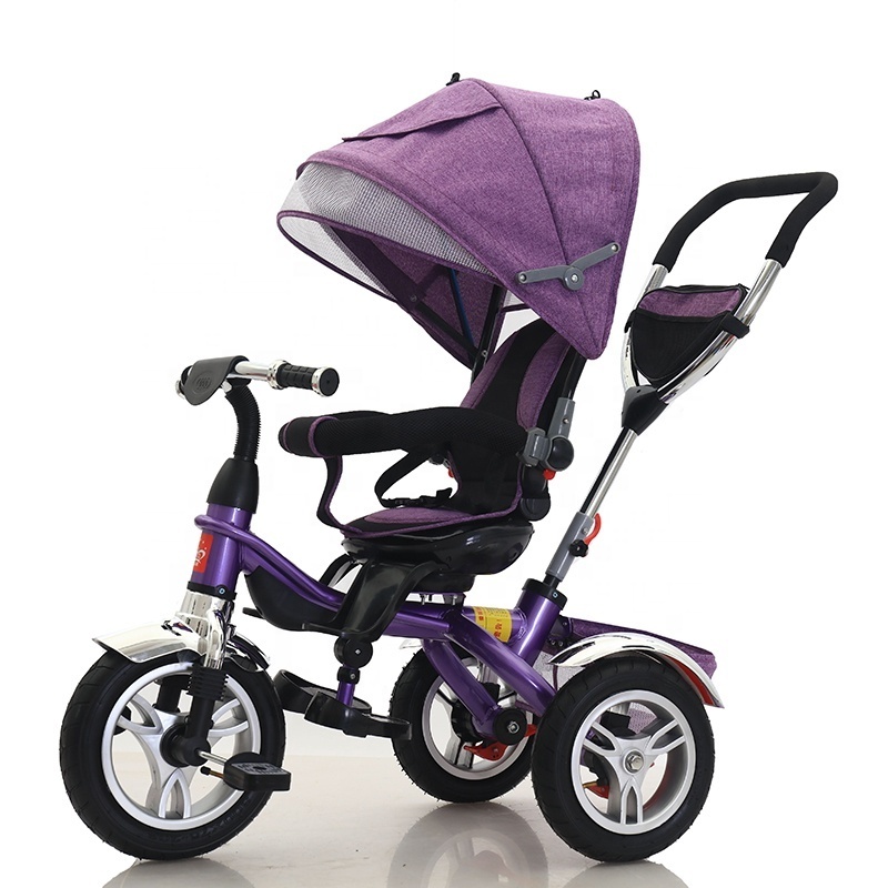 Wholesale price cheap 3 eva wheels push baby tricycle with canopy child bike