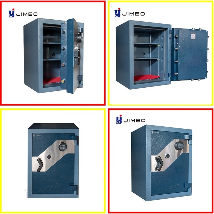 Jimbo blue large metal security jewellery coffre fort home fireproof burglarproof safes with combination lock