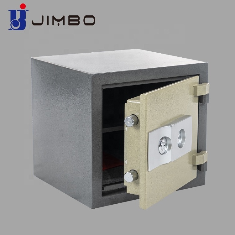 JIMBO Promotion metal money locker key safe lock box home hotel office security fire safe box with shelf