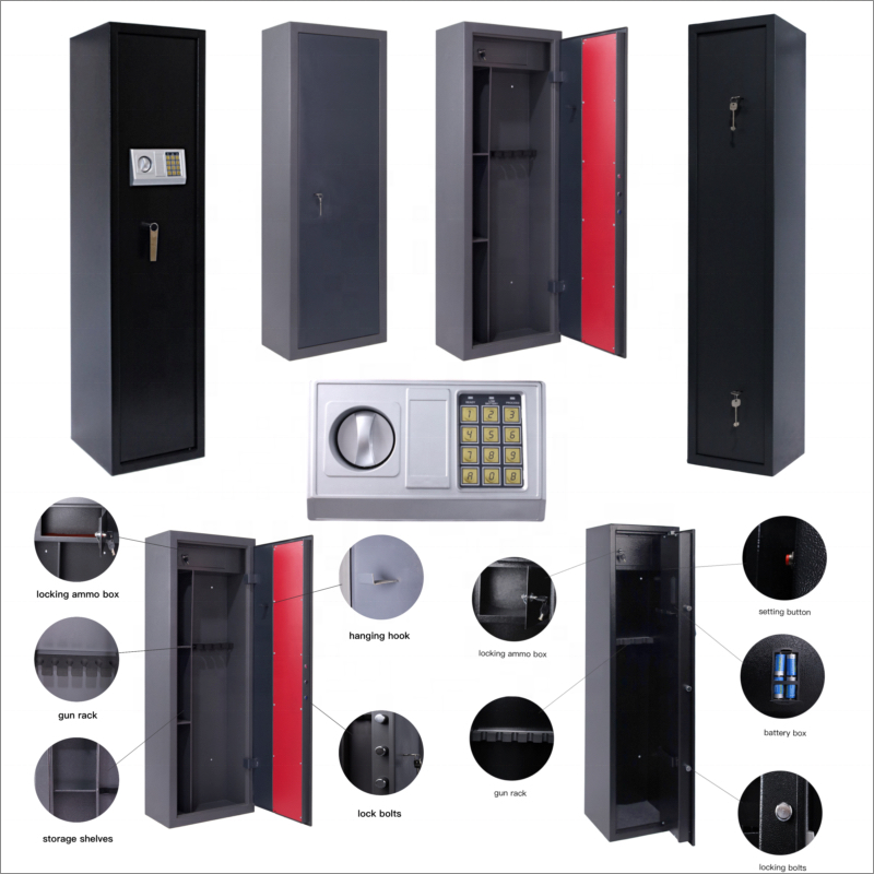 JIMBO Wholesale price secret metal security hidden treadlock electronic gun safe box