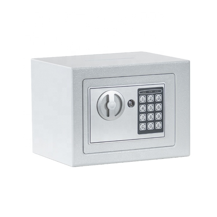 Small mini steel office home vault stash wall secret hidden portable deposit money safe security box with digital lock