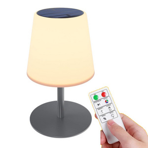 Modern Garden Battery Touch Dimmable Waterproof Rechargeable Outdoor Solar Cordless led Table Lamp