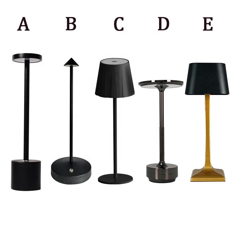 Creative LED touch rechargeable portable cordless luxury modern table lamps