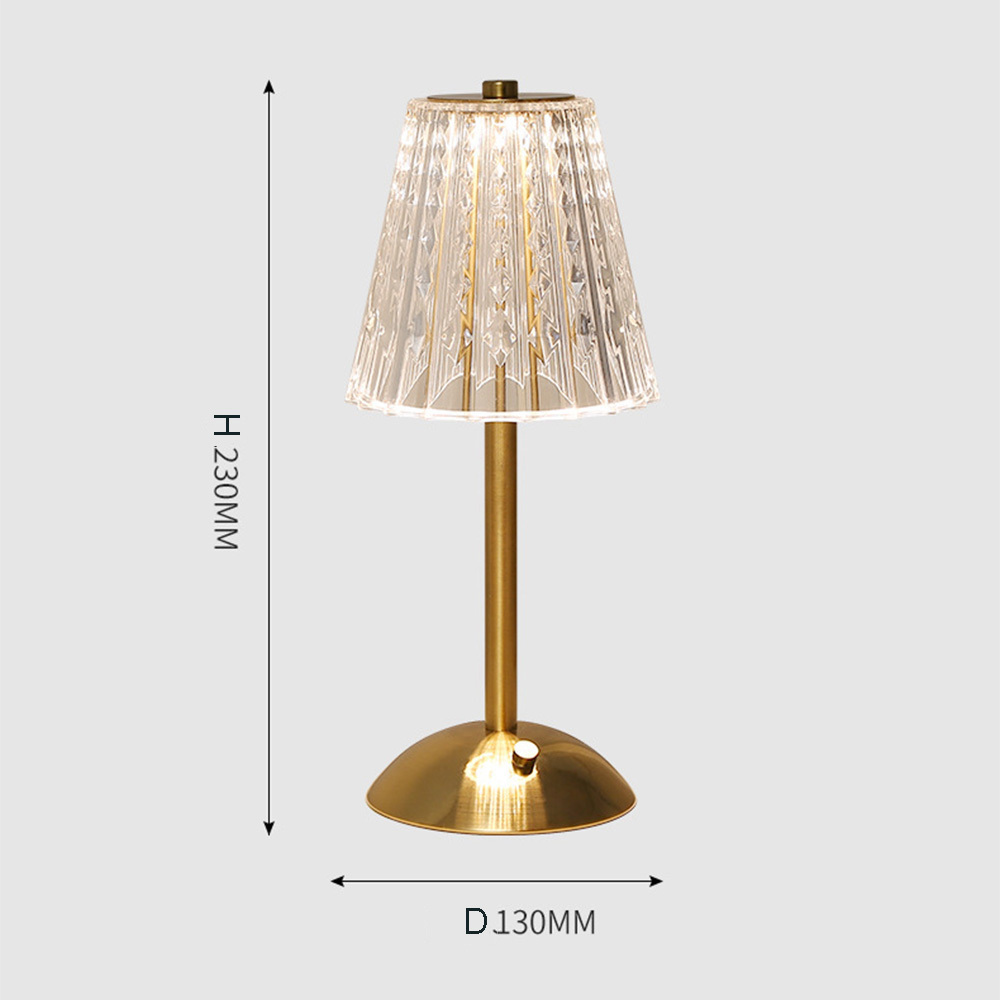 battery operated Hotel Dining restaurant decorative bed side Modern Touch Crystal lamp table sensor led bar