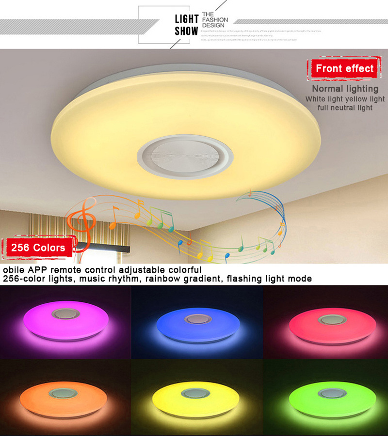 Smart Music RGB Ceiling Lamp Living Room Bedroom Atmosphere Lighting Modern Acrylic Indoor Led Ceiling Light With APP And Remote