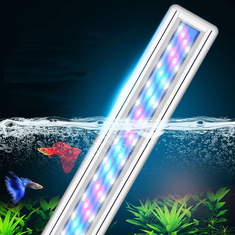 Waterproof Design Aquarium Light Acrylic Lampshade Aquatic Light Brightening Hair Color Marine Aquarium Led Lighting