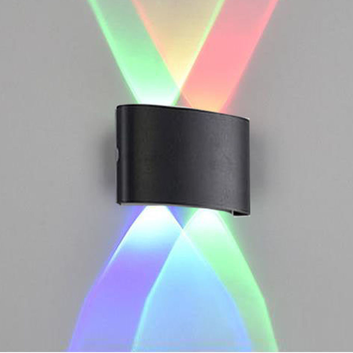 Indoor outdoor luminescence up and down RGB wall lamp modern minimalist European double head led sconce