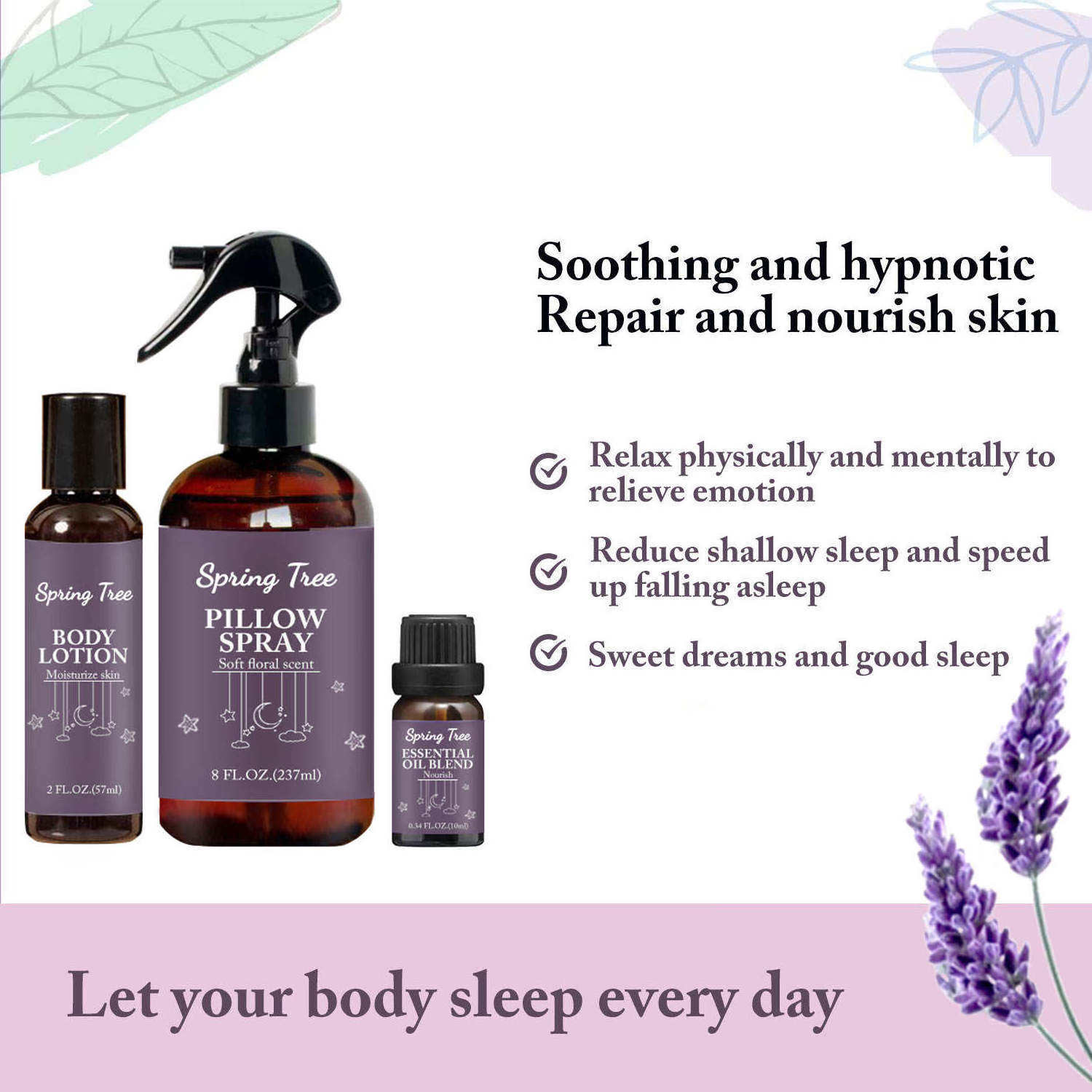 Lavender Oil Sleeping Spray Deep Sleep Chloroform Pillow Mist Sleep Pillow Spray For Pillow