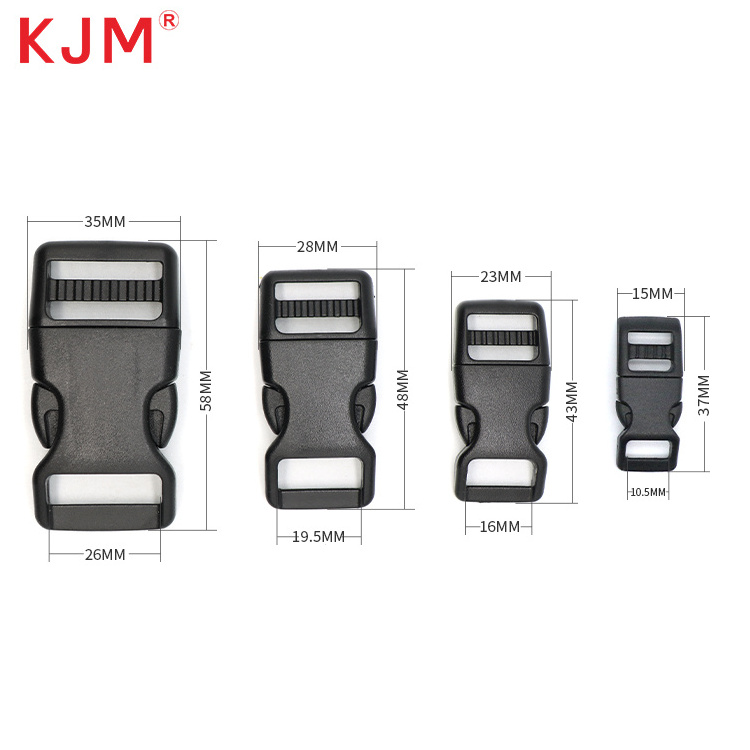 Pet collar and leash accessories 10mm 15mm 20mm pet hardware small plastic buckle dog cat breakaway side release collar buckle