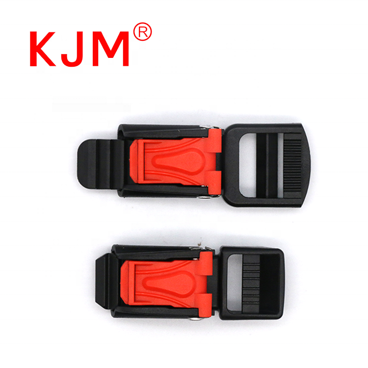 Custom Color 20mm Motorcycle Accessories Center Release Safety Strap Plastic Helmet Buckle Clip