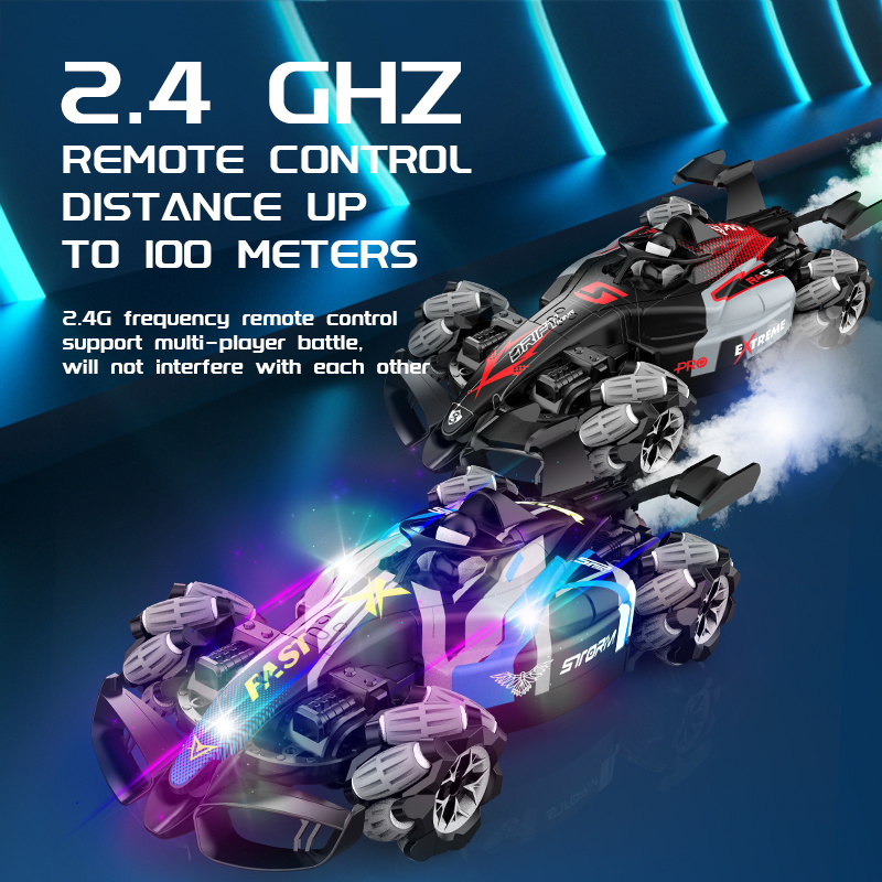 Hot Sell 2.4g Dual Mode Spray Drift Racing Rc Car Rotation Fun Driving Speed Remote Control Vehicle Universal Wheel Rc Car Toys