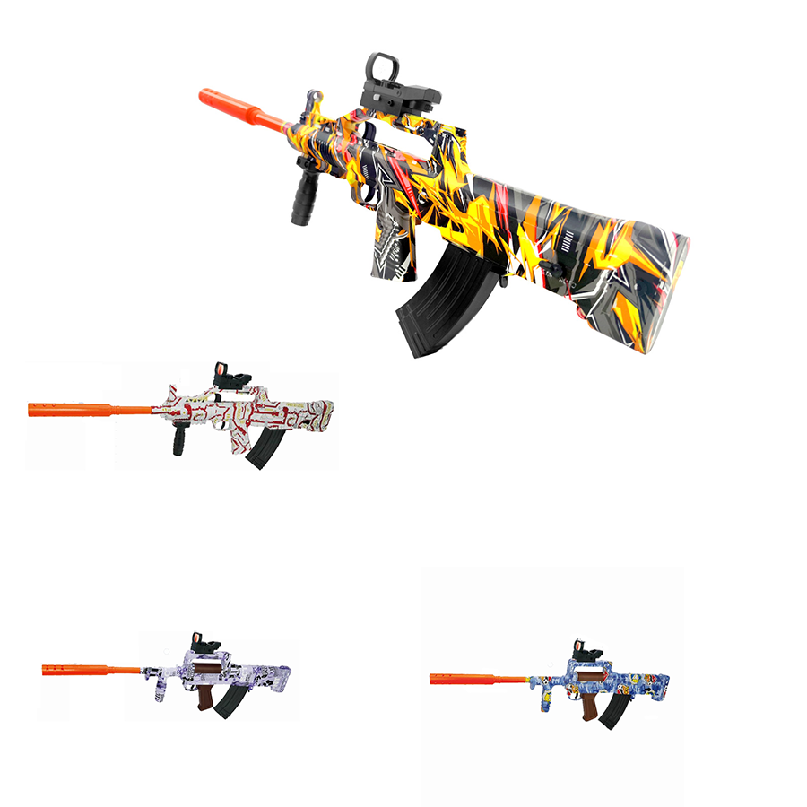 Jimei new style B/O gel bead water bomb splatter ball gun toy water gel gun gel b power groza gun toy for kids